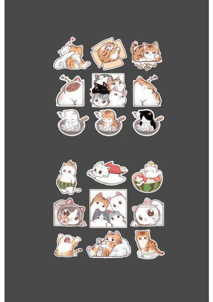 Sevimli Patiler - Kedi Sevimli Sticker - Parlak Kağıt - Özel Kesim - Telefon Tablet Laptop Süsleme modelleri