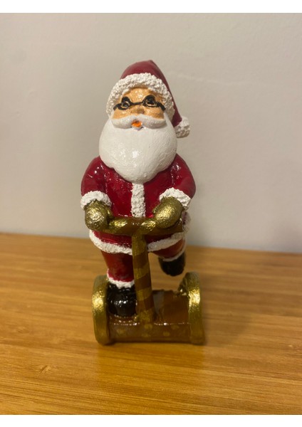 Yılbaşı Gözlüklü Noel Baba Miniboy 15 cm El Boyama