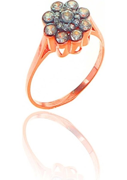 Gümüş Rose Zirkon Taşlı Elmas Montürlü Çiçek Modeli Set SGTL11338SET fırsatları