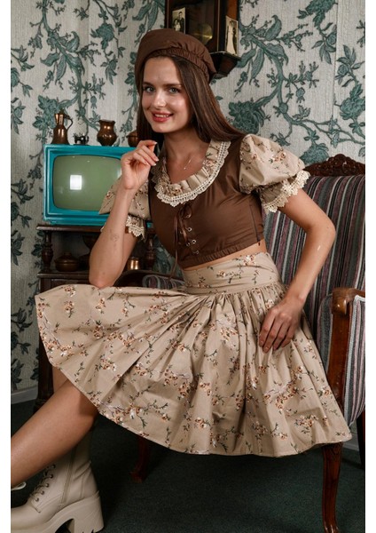 Vintage Kahverengi %100 Cotton Ikili Takım modelleri