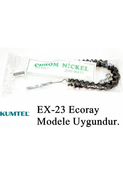 Kumtel EX-23 Ecoray 2300W Modele Uyumlu 2500W İnfrared Soba Isıtıcı Rezistans Teli (Yatay)