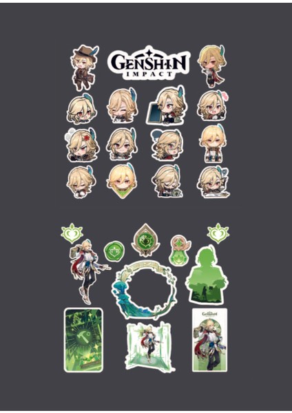 Genshin - Kaveh 2'li Sticker Seti modelleri