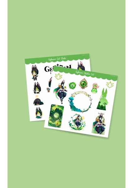 Genshin Impact - Tighnari 2li Sticker Set-Parlak Kağıt- fiyatları