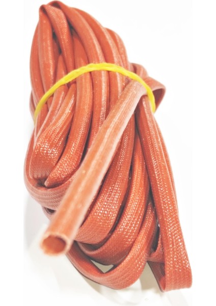 4mm H Class Cam Elyaf Örgü Silikon Izoleli Makaron 5 Metre, Çalışma -60/+250 Derece fiyatları