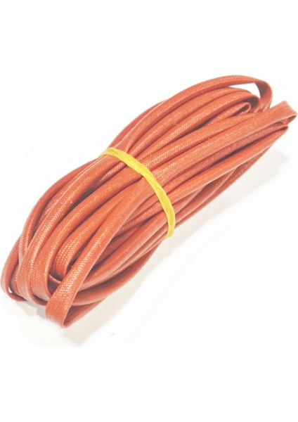 4mm H Class Cam Elyaf Örgü Silikon Izoleli Makaron 5 Metre, Çalışma -60/+250 Derece indirimleri