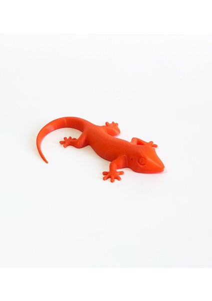 3d Kertenkele Geko Figürlü Model Oyuncak - Turuncu