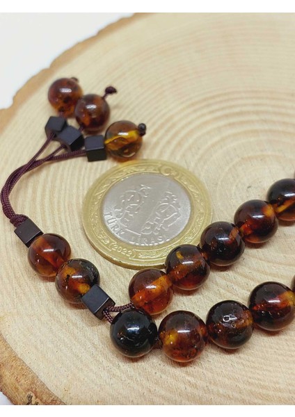 Kehribar Taşı Koyu Renk Tesbih 33'lük 8mm (23470) fiyatları