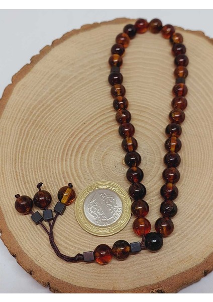 Kehribar Taşı Koyu Renk Tesbih 33'lük 8mm (23470) indirimleri