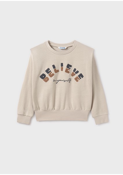 7468 Kız Çocuk Bej Sweatshirt