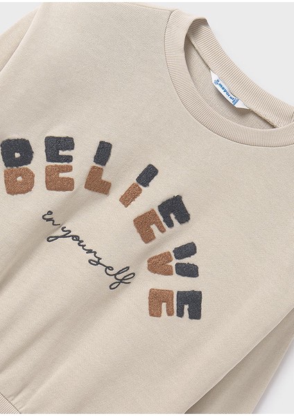 7468 Kız Çocuk Bej Sweatshirt