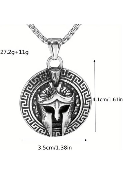 Paslanmaz Çelik Kolye Spartan Mask Kolye / Sparta Savaşçı Kolye / 70 cm Zincirli fırsatları