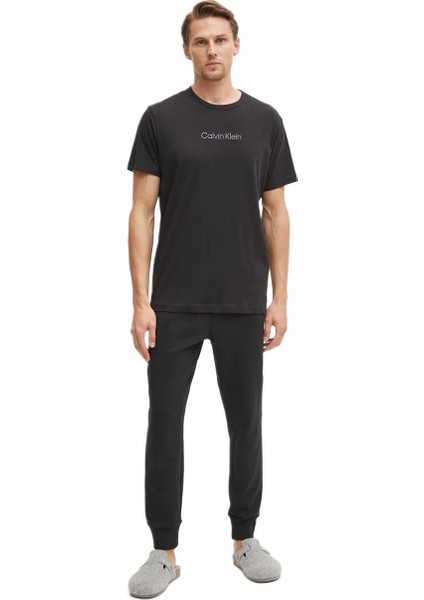 Calvin Klein Erkek Siyah Yuvarlak Yaka T-Shirt 000NM2748E