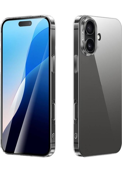 iPhone 16 Plus Uyumlu Şeffaf Kılıf Kamera Çıkıntılı Sararmayan Sert Pc Slim Kapak