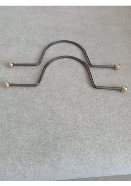 28*9 cm Uçları Gold Metal Vidalı Toplu Çanta Sapı-Çiftli