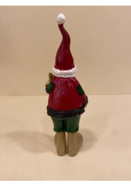 Yılbaşı Miniboy Yıldız Tutan Noel Baba El Boyama 16 cm