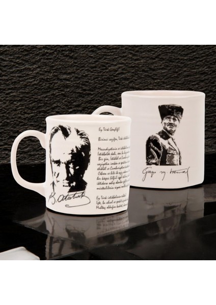 Öğretmenler Günü - Atatürk Kupa & 13*21 Defter & Touch Metal Kalem & Rozet
