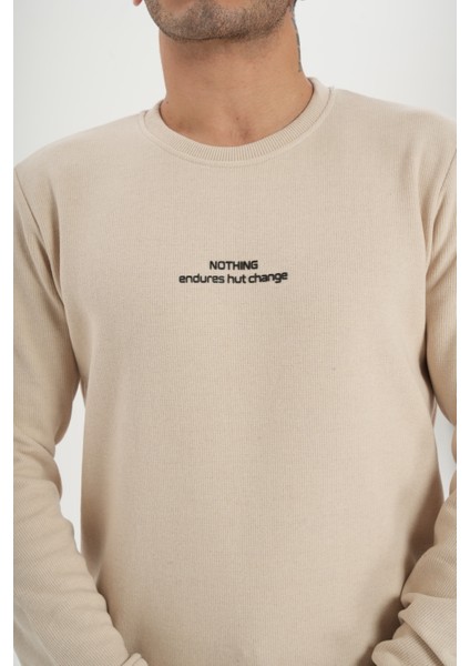 Unisex Pamuklu Bisiklet Yaka Sweatshirt fırsatları