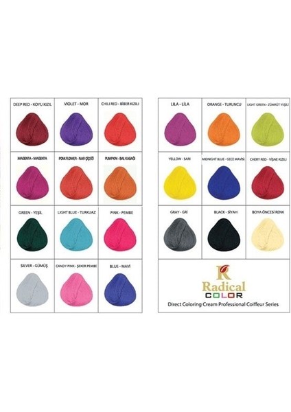 Radıcal Color Saç Boyası 250ML Biber Kızılı