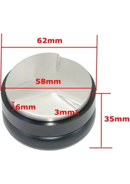 Makarontamper Portofiltre Düzlemeekipmanı 58 mm