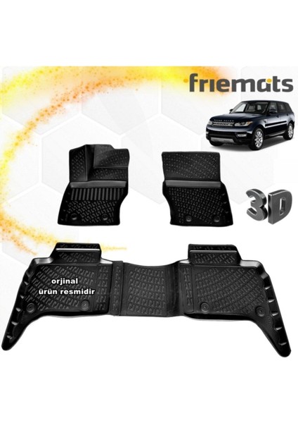 Tekno Trust Range Rover Sport 3D Paspas Havuzlu Siyah 2013-2020 Arası 4 Prç
