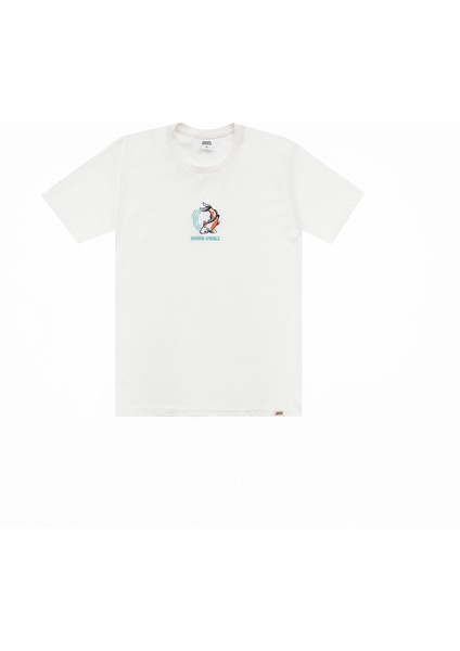 Raining Animals Koi Balığı Nakışlı Tişört Özel Tasarım Nox Unisex %100 Pamuk T-Shirt
