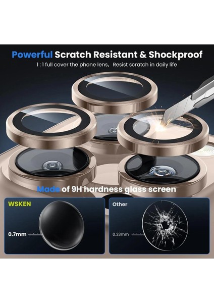 Apple iPhone 16 Pro Uyumlu Kamera Lens Koruyucu Anti-Reftective Temperli Cam fırsatları