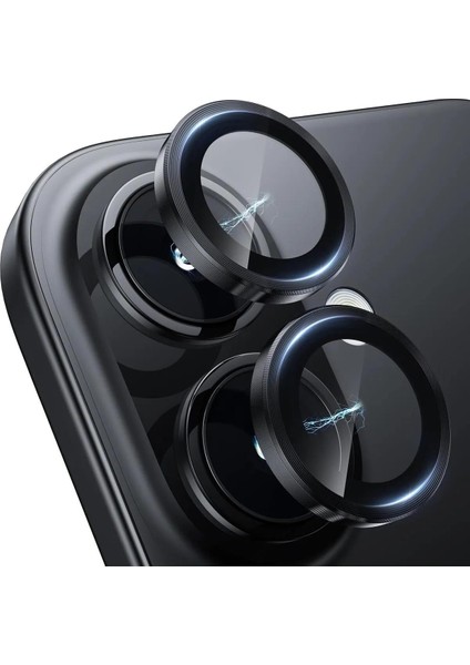 Apple iPhone 16 Uyumlu Kamera Lens Koruyucu Anti-Reftective Temperli Cam