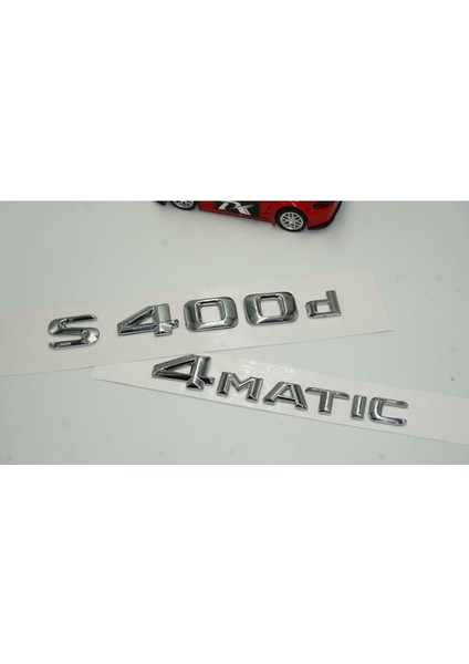 Benz S400D 4matic Bagaj Krom Metal 3m 3D Yazı Logo