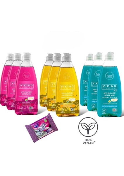 Premium 9 Adet Bulaşık Deterjanı + Magic Sünger