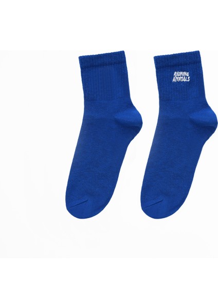 Raining Animals 2'li Koyu Renk Paket Pamuklu Unisex Tenis Çorap Logo Nakışlı Siyah & Lacivert fiyatları