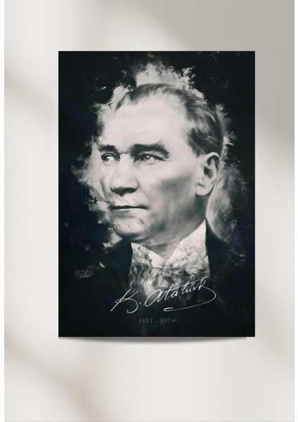 Mustafa Kemal Atatürk 33 x 48 cm Poster Duvar Posteri Çift Taraflı Bant