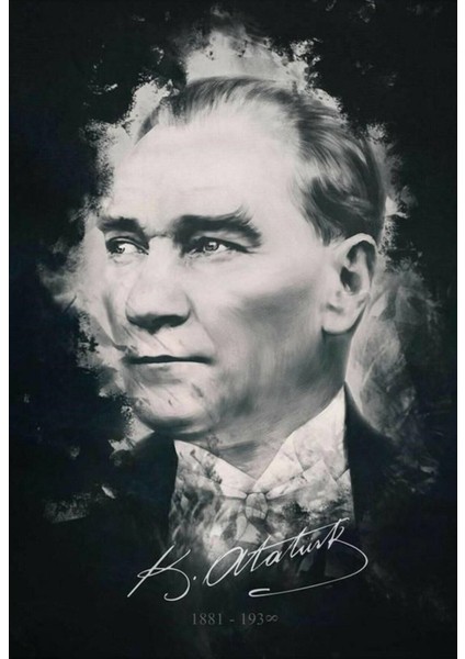 Mustafa Kemal Atatürk 33 x 48 cm Poster Duvar Posteri Çift Taraflı Bant