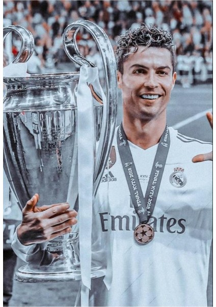Cristiano Ronaldo Kupa 33 x 48 cm Poster Duvar Posteri Çift Taraflı Bant