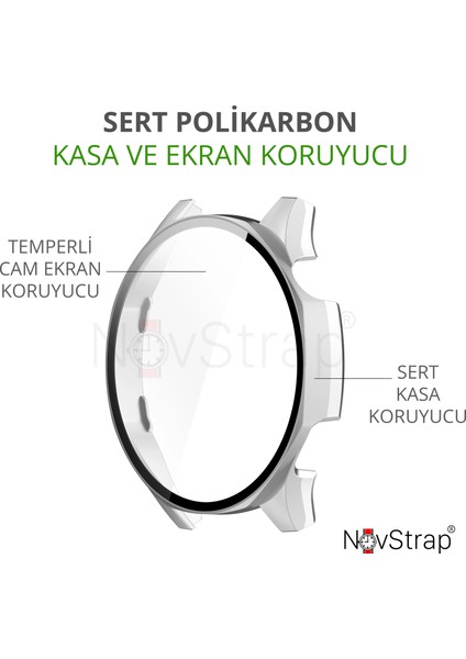 Huawei Watch Gt5 46MM ile Uyumlu Ekran Koruyucu Cam ve Kasa Koruyucu Kılıf Sert Polikarbon modelleri