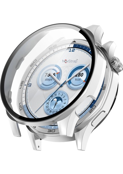Huawei Watch Gt5 46MM ile Uyumlu Ekran Koruyucu Cam ve Kasa Koruyucu Kılıf Sert Polikarbon