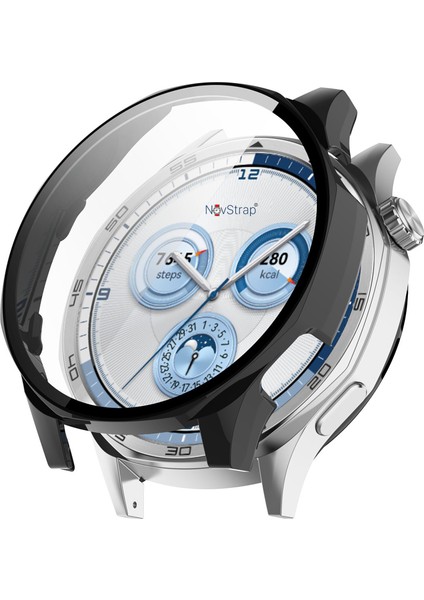 Huawei Watch Gt5 46MM ile Uyumlu Ekran Koruyucu Cam ve Kasa Koruyucu Kılıf Sert Polikarbon