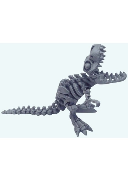 3D Hareketli Iskelet Trex Oyuncak - Gri