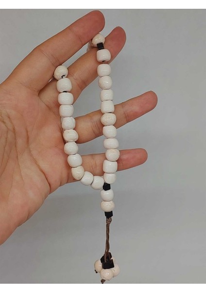 Anadolu Toprağı Serisi 33’lük Beyaz Renk Seramik Boncuk Tesbih 8-9mm (54288) fiyatları