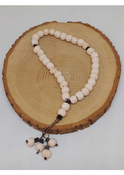 Anadolu Toprağı Serisi 33’lük Beyaz Renk Seramik Boncuk Tesbih 8-9mm (54288) fırsatları