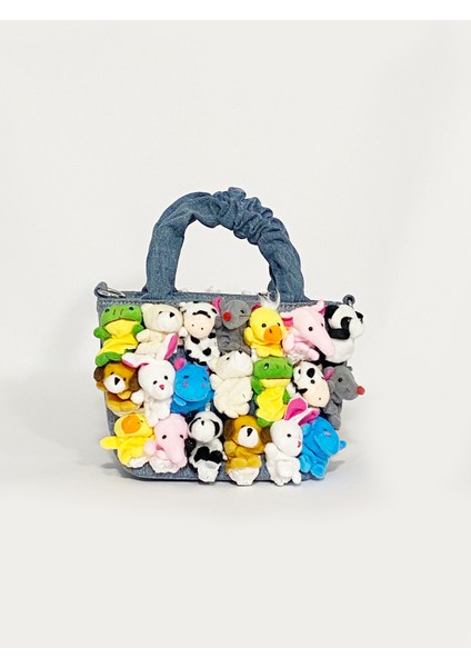 Bagglow Rengarenk Mini Peluş Hayvan Figürlü Denim Çanta fiyatları