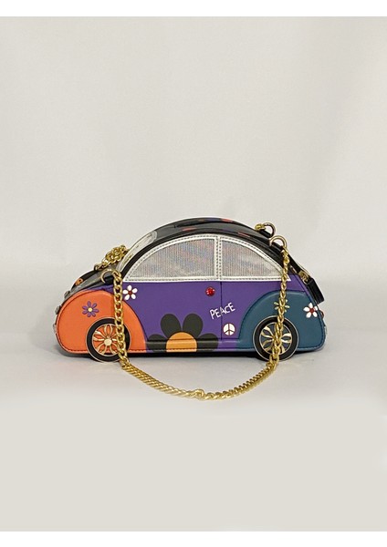 Bagglow Lüks Otomobil Tasarımlı Retro El Çantası
