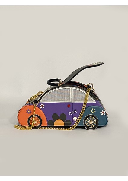 Bagglow Lüks Otomobil Tasarımlı Retro El Çantası