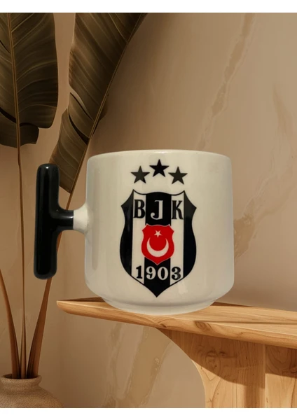 Game Fruy "beşiktaş"baskılı Çift Taraf Yazılı Kupa Bardak (Siyah Kulp)