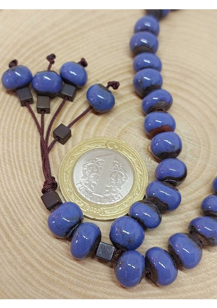 Anadolu Toprağı Serisi 33’lük Mavi Renk Seramik Boncuk Tesbih 8-9mm (54298) fiyatları