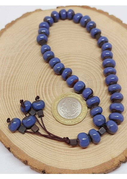 Anadolu Toprağı Serisi 33’lük Mavi Renk Seramik Boncuk Tesbih 8-9mm (54298) fırsatları