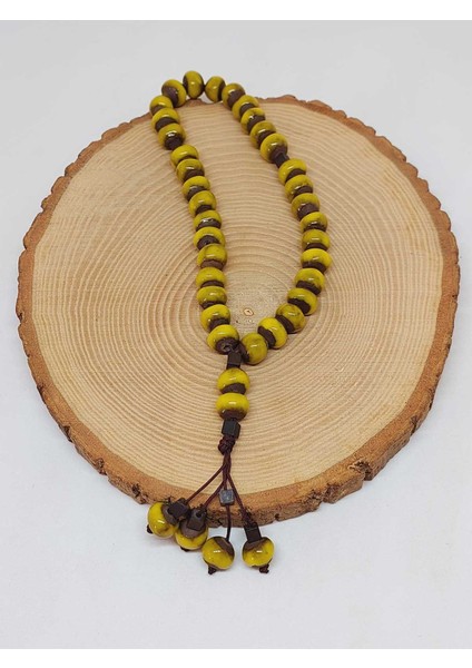 Anadolu Toprağı Serisi 33’lük Sarı Renk Seramik Boncuk Tesbih 8-9mm (54282) fırsatları