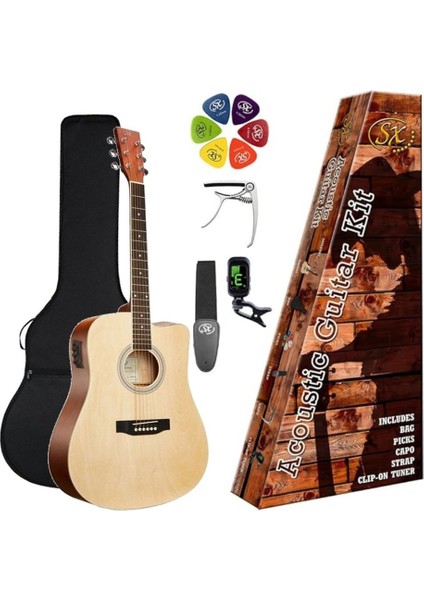 SD104CEK Elektro Akustik Gitar (Natural)