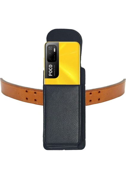 Poco M2 - M2 Pro - M3- M3 Pro - M4 Pro - M5 Kılıfı Kemere Takılan Bel Kemer Kapaklı Kılıf