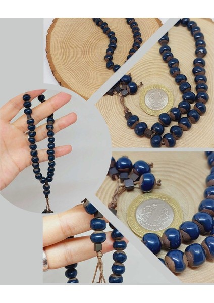 Anadolu Toprağı Serisi 33’lük Lacivert Renk Seramik Boncuk Tesbih 8-9mm (54294)