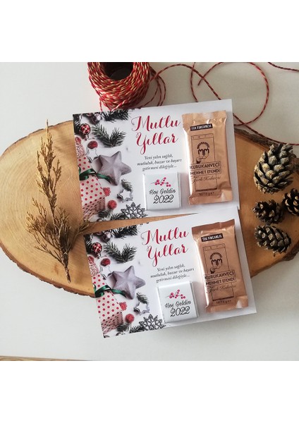 Yıldızlı Yeni Yıl Yılbaşı Hediyesi Kahve Çikolata Hediyelik 10 Adet fiyatları